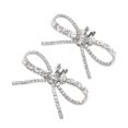 thumbnail image 1 of Accesorios de zapatos únicos de 2 piezas, lazo de moda con clip desmontable, decoraciones para zapatos en tono plateado, 1 of 6