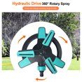 thumbnail image 2 of CSChome Sprinklers Garden Sprinkler Auto Rotate Adjustable Wide Spraying Range Lawn Care Roof Cooling Patio Accessory, 2 of 6