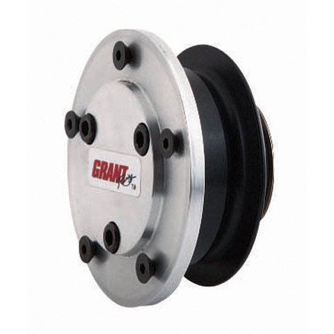 Grant Steering Wheel Quick Release 3021 Racing Series; GM 36-Splined Shaft; 5 Bolt Grant Performance Series Steering Wheels; Pinless Release; Black; Non-Wired