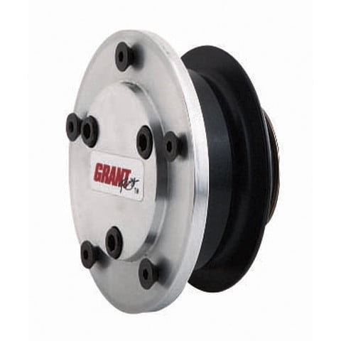 Grant Steering Wheel Quick Release 3021 Racing Series; GM 36-Splined Shaft; 5 Bolt Grant Performance Series Steering Wheels; Pinless Release; Black; Non-Wired