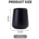 thumbnail image 3 of Juego de 2 soportes para cepillos de dientes de cerámica, negro mate, soporte para pasta dental y tazas de enjuague bucal reutilizables para baño y recámara, 3 of 4