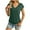 Green, variant on Karight Womens V Neck Cap Sleeve T Shirts Banded Bottom Top Loose Fit Short Sleeves Tee Casual Summer Basic Tops