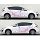 thumbnail image 2 of Calcomanías para carrocería de coche, pegatinas decorativas de mariposas y flores huecas talladas, antiarañazos para coches, furgonetas, camiones (rosa) JM, 2 of 5