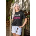 thumbnail image 3 of Beat Breast Cancer Support Awareness Women's Plus Size Graphic Tee Brisco Brands 2X, 3 of 5
