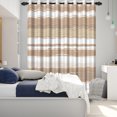 thumbnail image 3 of Nanqianyi Room Darkening Blackout Window Curtains 2 Panels with Grommets, for Living Room and Bedroom, 42 x 96 inches, Brown Striped, 3 of 8