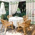 thumbnail image 4 of Outdoor Curtains for Patio Waterproof, Easter Outdoor Privacy Panels Grommet, Retro Farmhouse Gnomes Flowers Rabbit Eggs Plaid Blackout Outside Curtains for Porch/Cabana 54"x108", 2 Panels, 4 of 8