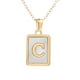thumbnail image 2 of Collar para mujer, joyería para mujer, collar de acero inoxidable con letras para mujer, oro, titanio 26, collar con colgante inglés., 2 of 4