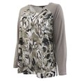 thumbnail image 4 of Women's Plus-Size Striped Long Sleeve Print Knit Top T-Shirt Blouse Sweater Abstract 2X G16.018L, 4 of 5