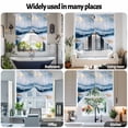 thumbnail image 6 of Abstract Scenery Art Swag Valances for Windows 2 Pack Mountain Lake Sky Blue Gradient Swag Kitchen Curtains 36 Inches Long Rod Pocket Short Window Treatment for Kitchen Bathroom 36"x36", 6 of 8