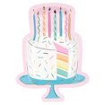 thumbnail image 1 of Unique Industries' Rainbow Birthday Sweets Cake-Shaped 9.25" Plates, 8ct - Foil Stamping, 1 of 3