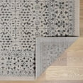 thumbnail image 4 of BoutiqueRugs Sattley Farmhouse Black and White Area Rug - Oriental Floral and Dotted Neutral Carpet for Bedroom, Living Room - Charcoal, Black, Cream - 5'3" x 7'3" (5x7), 4 of 13