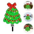 thumbnail image 2 of Christmas Tree Decoration Cartoon Holiday Sign Outdoor Merry Christmas Yard Signs With Stake, 2 of 8