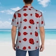 thumbnail image 4 of Disketp Ladybug Hawaiian Shirts for Men,Mens Casual Short Sleeve Button Down Shirts Beach Shirt,XX-Large, 4 of 7