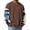 Coffee, variant on Sweatshirts for Men Casual Long Sleeve Pullovers Camo Color Block Vacation Ribbed Knit Tee Spring Trendy V Neck Clothing Coffee S