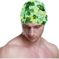 thumbnail image 2 of FYBTO Swimming Cap Watercolour Shamrocks St. Patrick's Day Clover Unisex Adult FYBTO Polyester, 2 of 4
