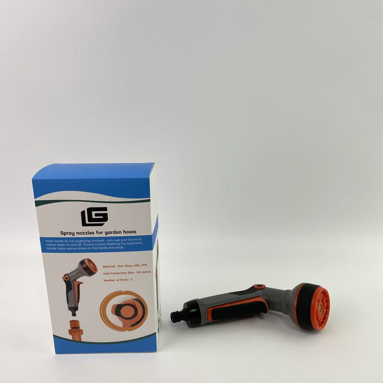 G Spray nozzles for garden hoses, Hose Nozzle,8 Adjustable Watering Patterns Hose Sprayer Nozzle & Water Hose Nozzle