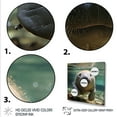 thumbnail image 3 of Designart "Manatee's Curious Gaze II" Animals Framed Wall Art Decor - Modern Blue Manatee Entryway Framed Wall Art Print, 3 of 6
