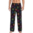 thumbnail image 2 of Lsque Rainbow Snowflake Print Men's Pajama Pants, Lounge Pant - Comfortable Home Wear,Elastic Waistband, Stylish Design-Large, 2 of 9