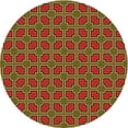 thumbnail image 1 of Ahgly Company Indoor Round Patterned Caramel Brown Area Rugs, 6' Round, 1 of 6