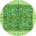 thumbnail image 1 of Ahgly Company Indoor Round Abstract Green Modern Area Rugs, 4' Round, 1 of 4
