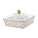 thumbnail image 3 of Caja de almacenamiento de escritorio, bandeja para servir, soporte de plástico para frutas, accesorio decorativo, cuenco Oro transparente S, 3 of 9