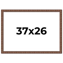 37x26 Dark Brown Bamboo Real Wood Picture Frame Width 1.5 inches | Interior Frame Depth 0.5 inches