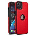 thumbnail image 1 of 1 paquete compatible con iPhone 13 Pro Max Funda delgada de piel sintética de primera calidad con costuras clásicas de lujo elegante y delgada (2021) 6.7" (rojo), 1 of 5