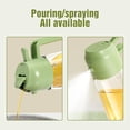 thumbnail image 2 of 2 In 1 Glass Oil Sprayer & Dispenser, Oil Dispenser For Kitchen With Spray And Pour,Reusable Oil Spray Container And Pour Bottle,2 In 1 Olive Oil Dispenser Bottle For Kitchen (Green), 2 of 5