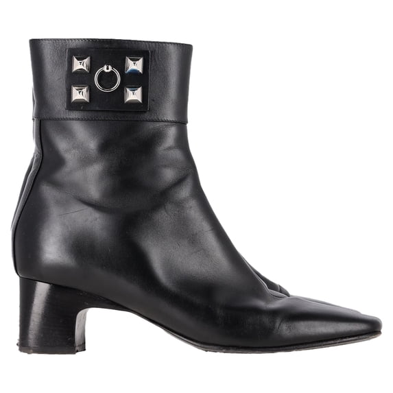 Pre-Owned Hermès Decouverte 50 Ankle Boots in Black Leather