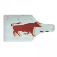 thumbnail image 1 of Zodiac Taurus Cutting Board, Vibrant Animal Silhouette with Constellation of the Horoscope, Decorative Tempered Glass Cutting and Serving Board, Wine Bottle Shape, Pale Orange Vermilion, by Ambesonne, 1 of 1