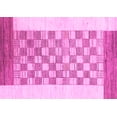 thumbnail image 1 of Ahgly Company Indoor Rectangle Checkered Pink Modern Area Rugs, 6' x 9', 1 of 4