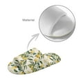 thumbnail image 5 of Xoenoiee Lemon Flower Print Cotton House Slippers for Women Men, Soft Open Toe Indoor Slippers Non Slip Washable Comfortable Shoes for Hotel Travel Bedroom, 10.5-11.5 W/9.5-10.5 M, 5 of 7