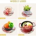 thumbnail image 4 of GZHJMY 2 Pcs Flower Tree Branch Cardinal Round Woven Pot Holders Trivets Set, Cotton Coasters Placemats for Cooking Baking Hot Dish Pan Pot Bowl Teapot(7&9 Inches Diameter), 4 of 5
