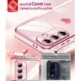 thumbnail image 3 of Funda para Celular LeYi Galaxy S24 FE Rosa con Corazón TPU y 2 Protectores de Pantalla, 3 of 8