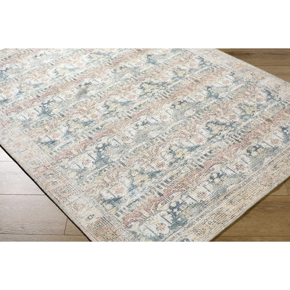 Arushi Traditional Area Rug - Medium Green, Cream, Tan - 2' x 2'11"