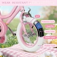 thumbnail image 3 of GLAF 12 in Kids Bicycle, Girls' Bike with Training Wheels, Streamers & Basket - Perfect for Ages 2-9, Pink, 3 of 16