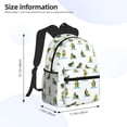 thumbnail image 4 of Haiem Cute Avocado Yoga Lightweight Backpack for School, Classic Basic Water Resistant Casual Daypack for Travel with Bottle Side Pockets, 4 of 8