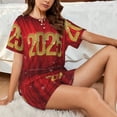 thumbnail image 4 of Fotbe Happy New Year 2025 F Print Pajama Set for Women 2 Piece Loungewear Short Sleeve Tops and Shorts Set Soft Sleepwear-Small, 4 of 7