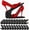Black, variant on Shoe Slot Organizer 20 Pack - Adjustable Shoe Stacker for Closet Storage, Space Savers 50%, Double Layer Stackable Shoe Holder Rack for Sneakers Heels and Flat(White)