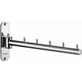 thumbnail image 1 of Clothes Hanger Rack Swing Arm, Folding Clothes Hanger Wall Mounted Space Saving Drying Rack, Stainless Steel 304 Laundry Room Valet Hook Holder, Foldable Hanging Hook Rod (Silver), 1 of 7