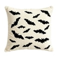thumbnail image 2 of Miwamany Halloween Bat Pillow,18in White Throw Pillow for Fall Thanksgiving Decor,Cushion for Office Living Room Home Decor Gifts for Housewarming, 2 of 7