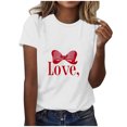 thumbnail image 1 of RXMEKW Chemises à Manches Courtes pour Femmes, T-Shirts Décontractés Imprimés à Col Rond pour Femmes, 1 of 7