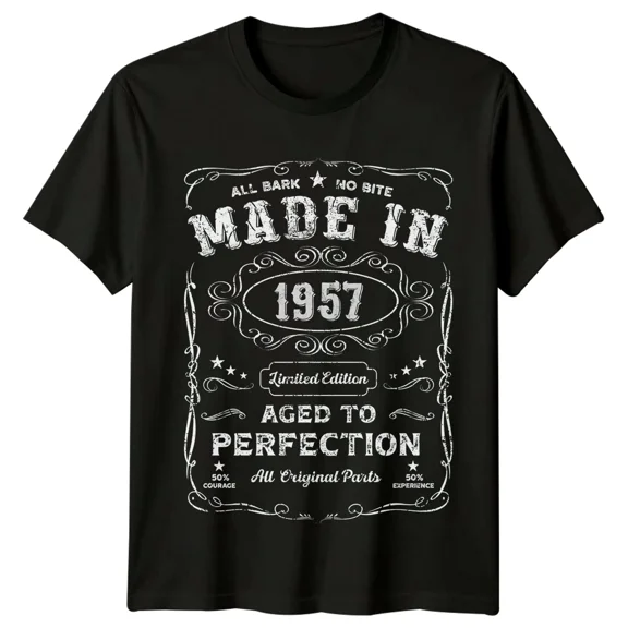 Made In 1957 Mens T Shirt 68th Birthday Gift Vintage Sixty Eight Year Old