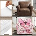 thumbnail image 6 of Psesaysky Pink Butterfly and Floral Couch Covers for Living Room, 2 Piece Individual Cushion Cover Brushed Armchair Covers Stretch for Pet, 6 of 8