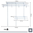 thumbnail image 3 of Closet Ropero Armable Armario 2 A 4ft Ajustable Reforzado blanco Big Room HJCWWB010000, 3 of 8