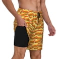 thumbnail image 2 of Logiee Hot Dogs Print Men's Swim Trunk,Quick Dry Board Shorts ,Men's Swim Trunks with Compression Liner, Bathing Suits with Pockets-XX-Large, 2 of 6