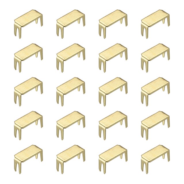 Unique Bargains 20Pack Zipper Stoppers, #8 Top & Bottom Stops for Rescue Repair, Light Golden
