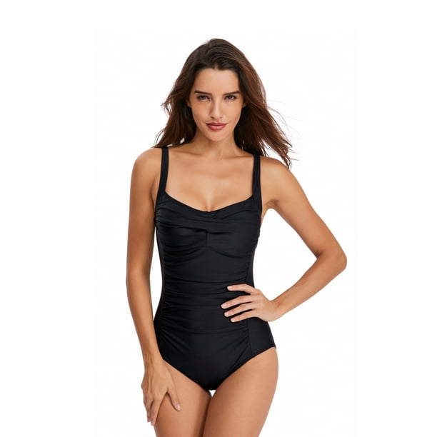 Belvia Shapewear Slimswim Swimsuit Tummy Control Swimwear Shirred