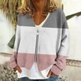 thumbnail image 2 of JGGSPWM Womens V Neck Cardigan Zipper Jacket Lightweight Comfort Long Sleeve Knit Open Front Tops Trendy Winter Casual Outfits Gray XXL, 2 of 5