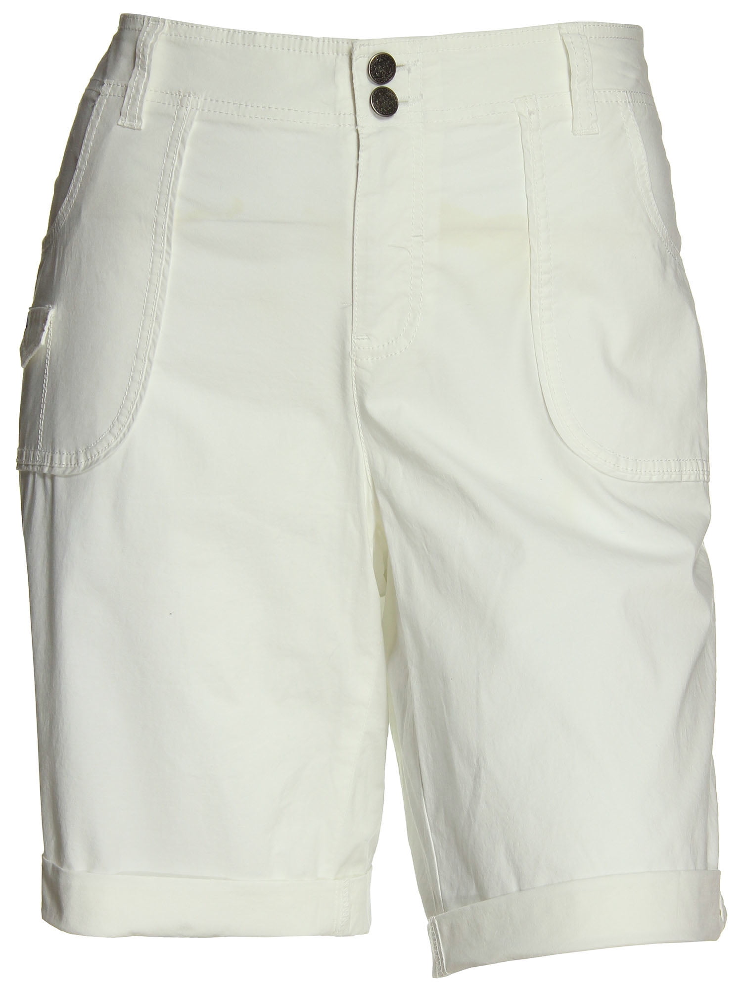 INC Women's Plus Cuffed Cargo Shorts 16w Bright White
